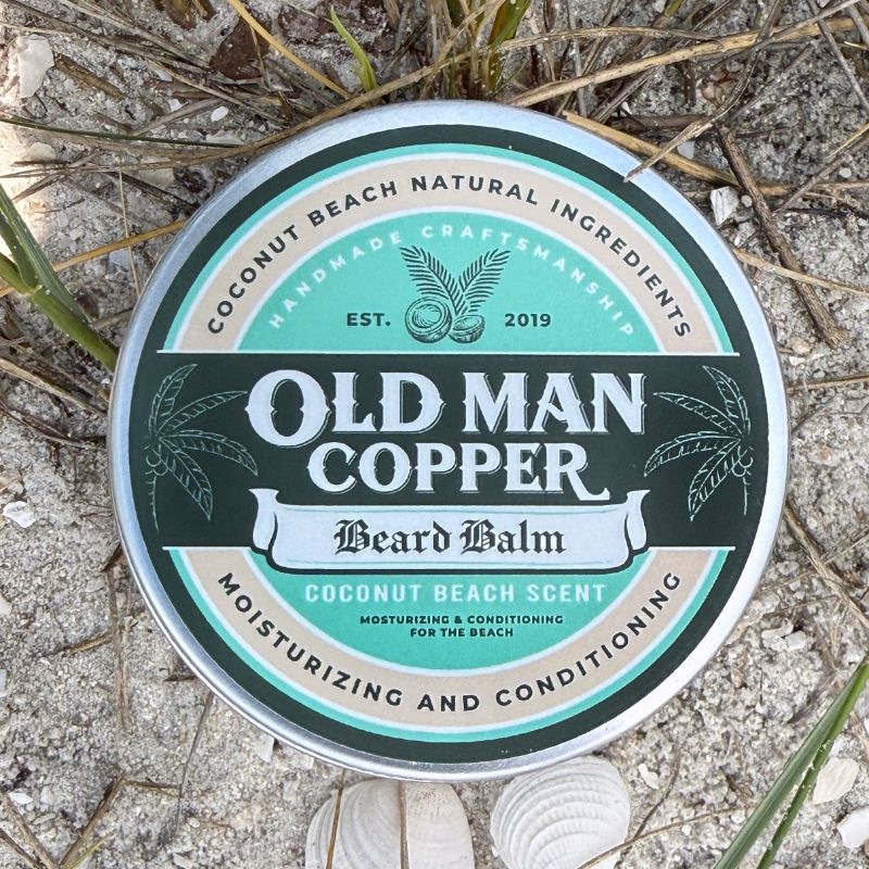 Old Man Copper "Coconut Beach"  Coconut Beard Balm 4 oz