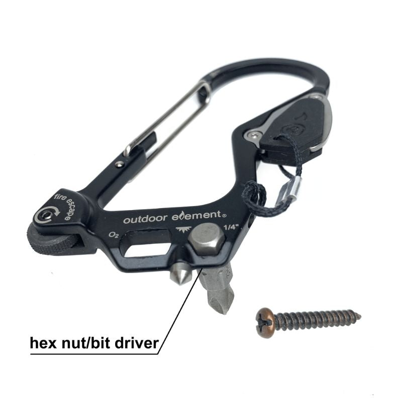 Fire Escape Multitool Carabiner - Black Forest