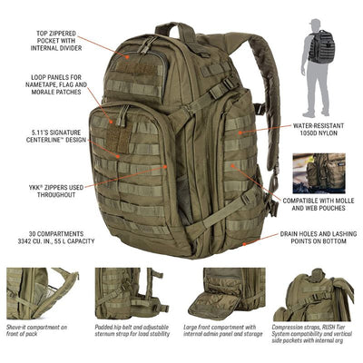 5.11 Rush 72 Double Tap Backpack