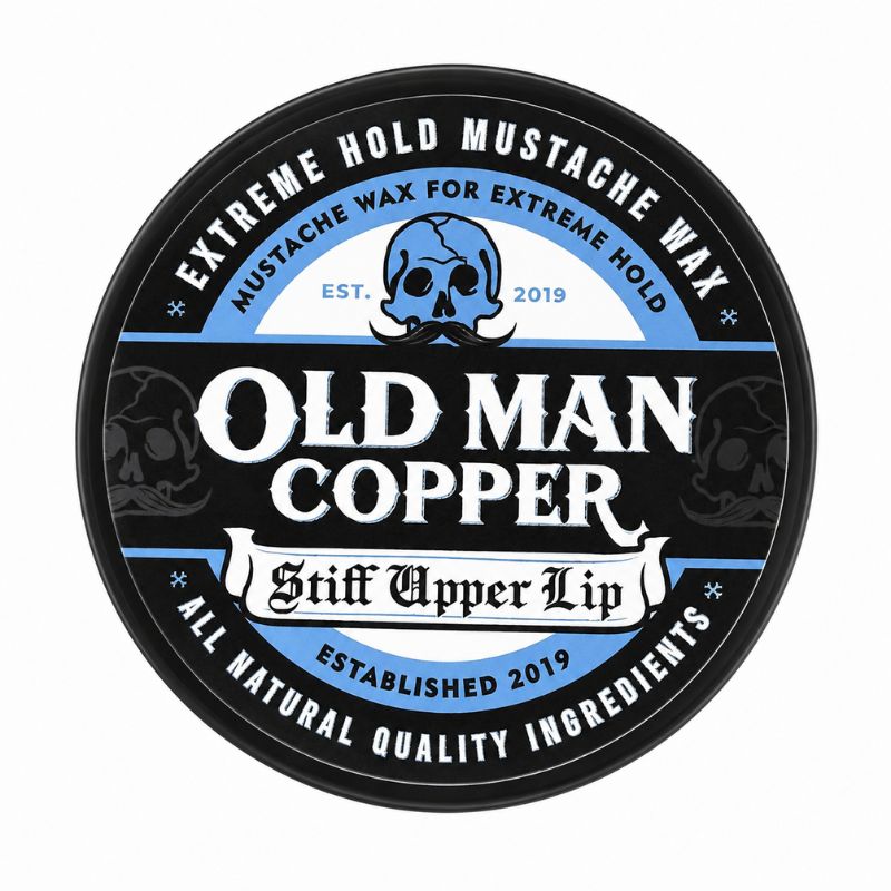 Old Man Copper "Stiff Upper Lip"  Unscented Competition Mustache Wax 1 oz