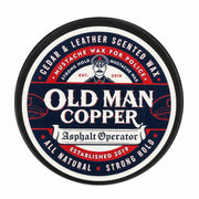 Old Man Copper "Asphalt Operator" Cedar Leather Mustache Wax 1 oz