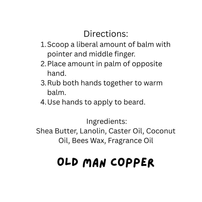 Old Man Copper "Smoke Eater" Smokey Leather Beard Balm 4 oz