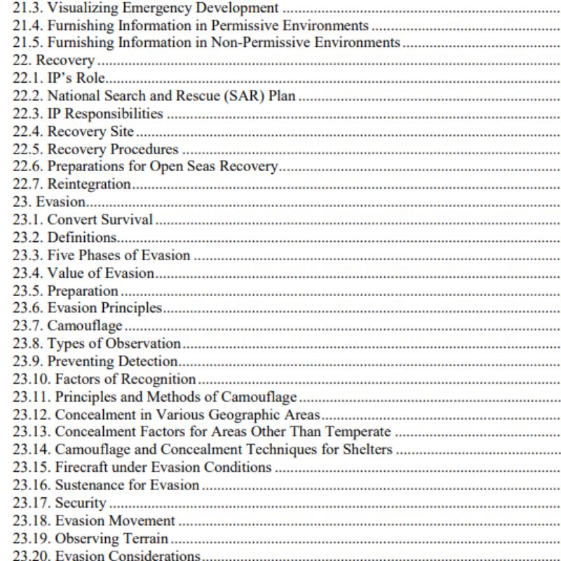 Air Force Handbook 10-644 Survival Evasion Resistance Escape (SERE) Operations (Digital Download)