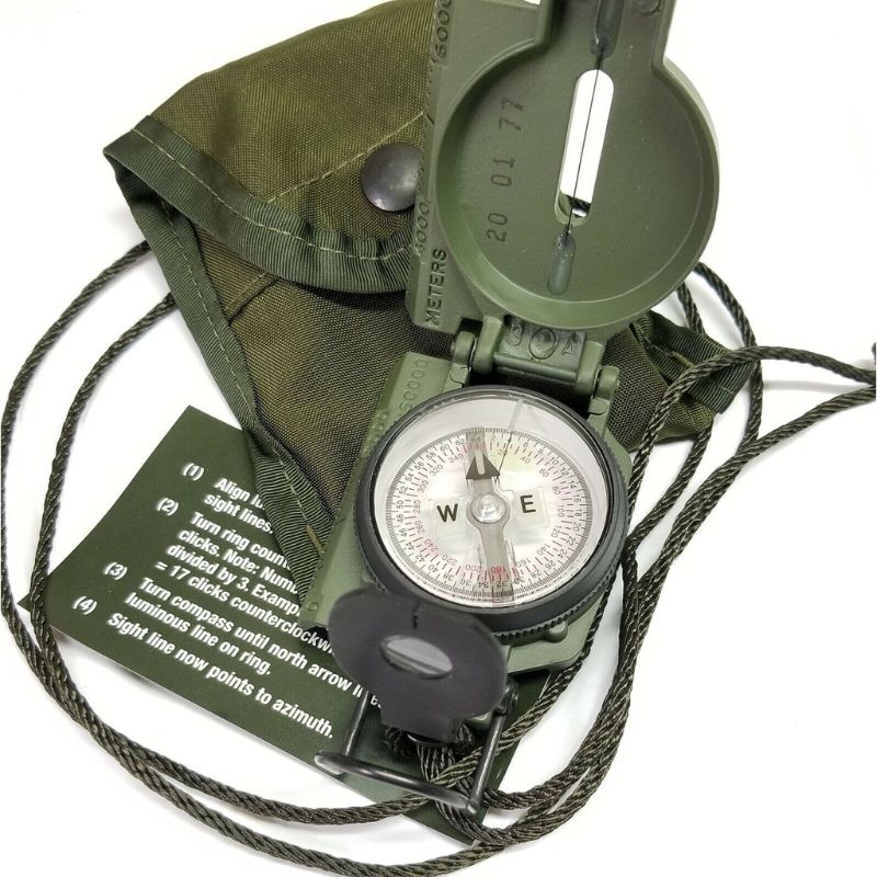 Cammenga Compass - Military Grade with durable nylon pouch and lanyard, premium navigation tool A Way Through the Wilderness