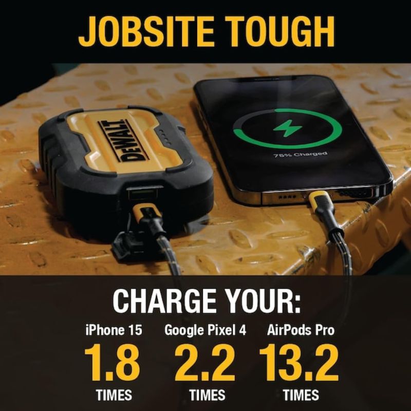DEWALT 10,000 mAh Dual-Port Power Bank