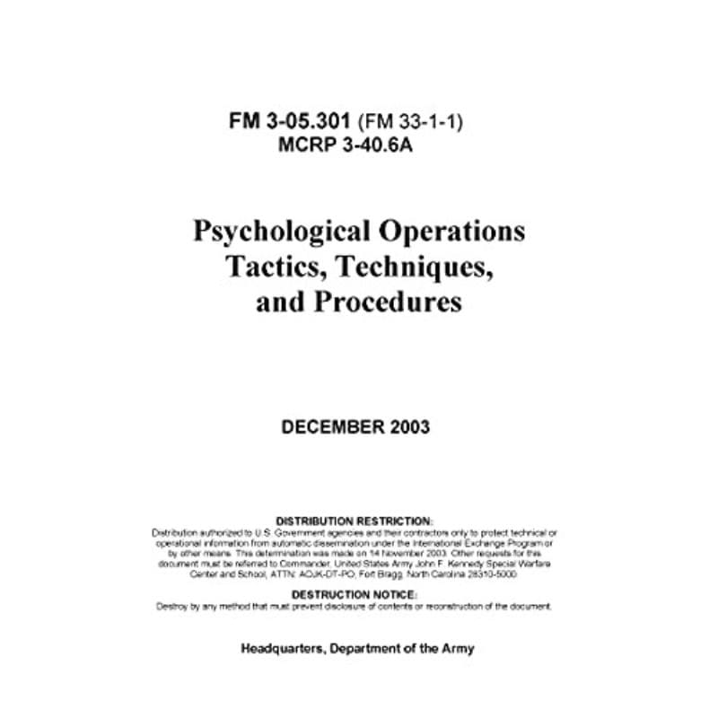 Psychological Operations Tactics, Techniques, and Procedures - PDF Download