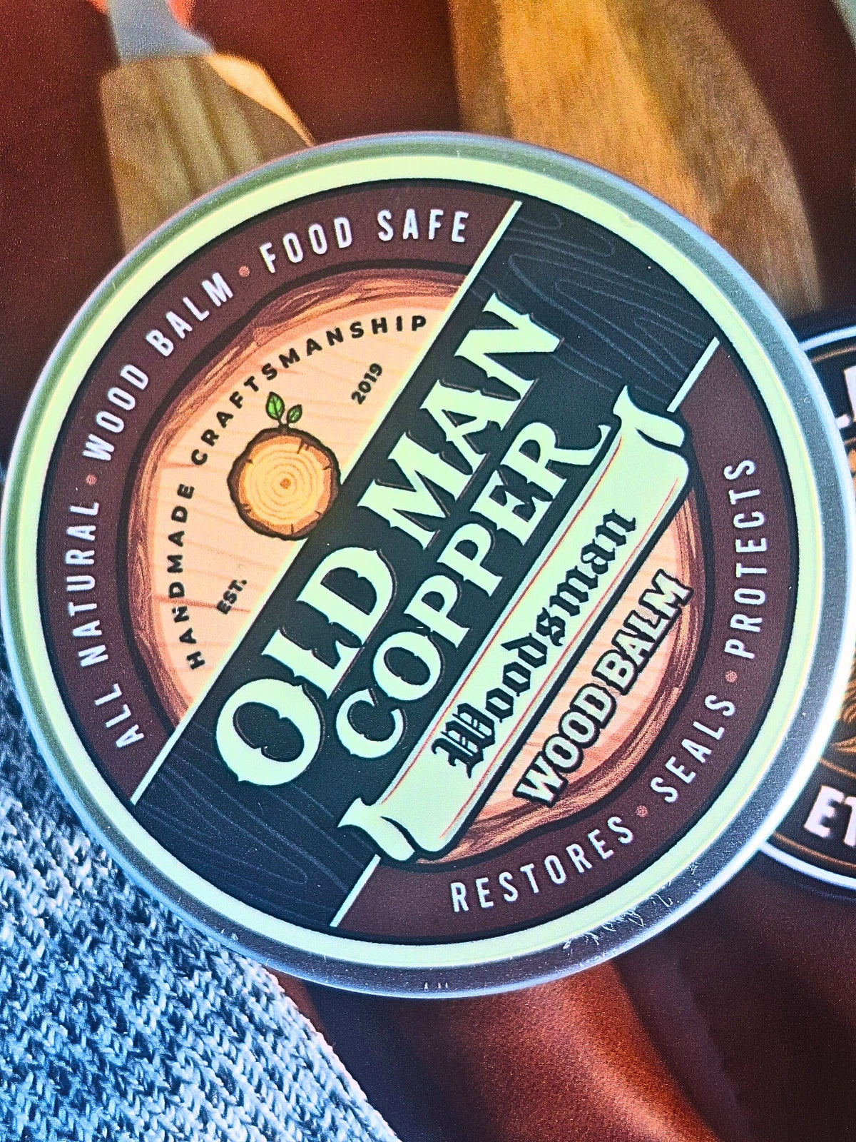 Old Man Copper "Woodsman" Wood Balm 2 oz