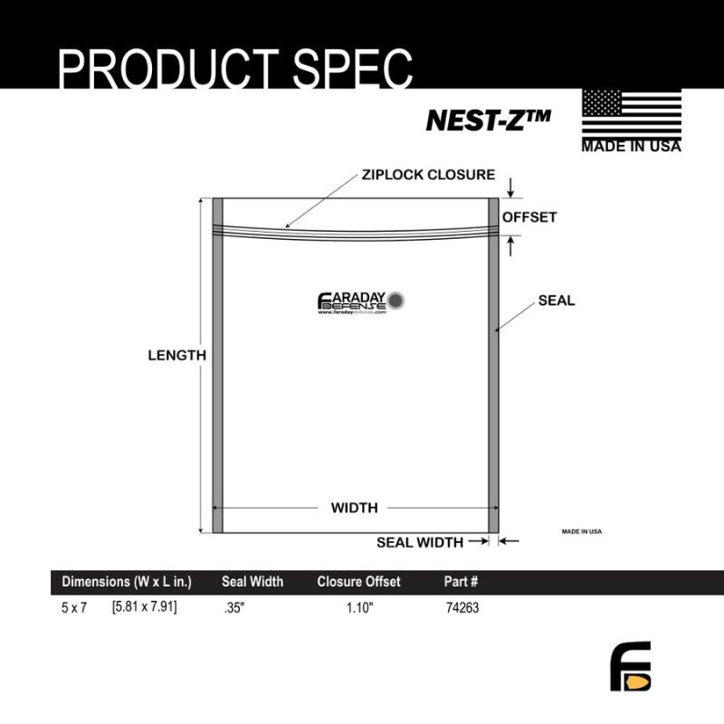 Faraday Defense 3pc Cell Phone NEST-Z Bags