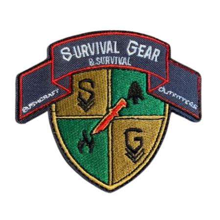 Survival gear patch with 'S & G' logo on a white background