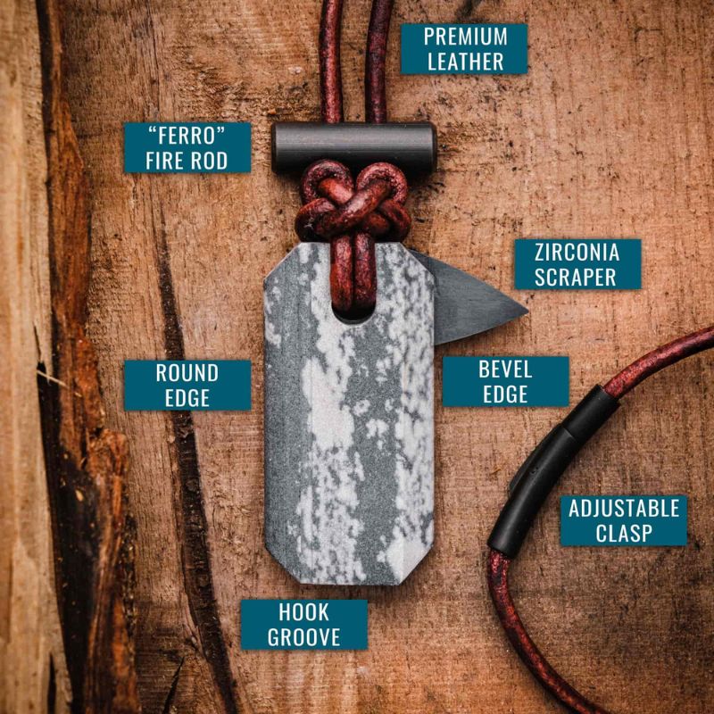 Viking Spark Necklace by Wazoo Survival Gear (Rare Variation)